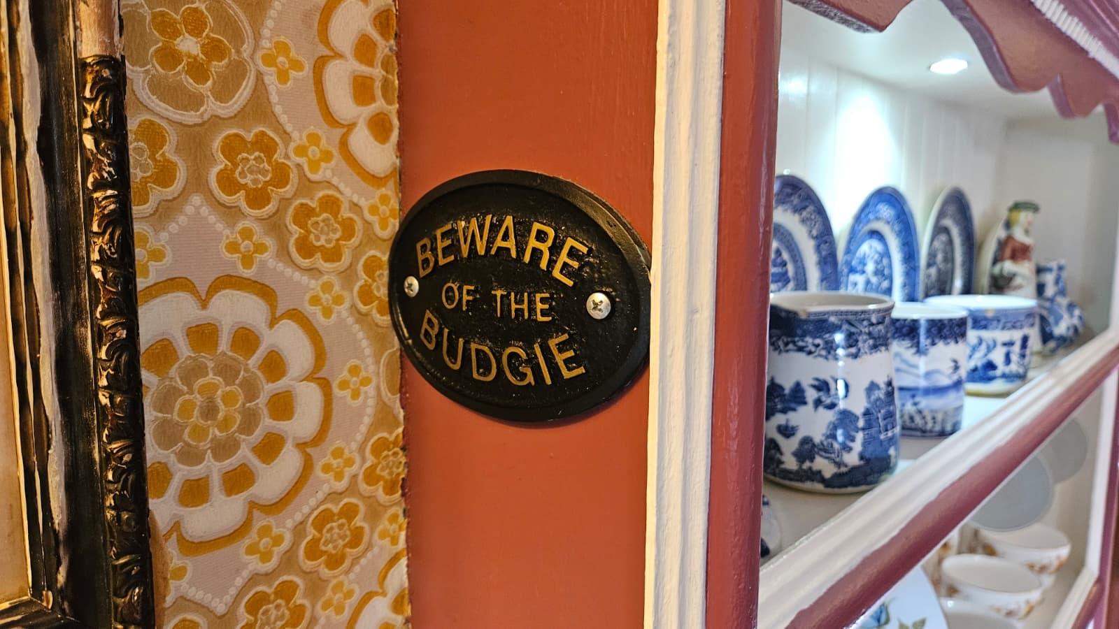 Holy water and decorative plate detail inside