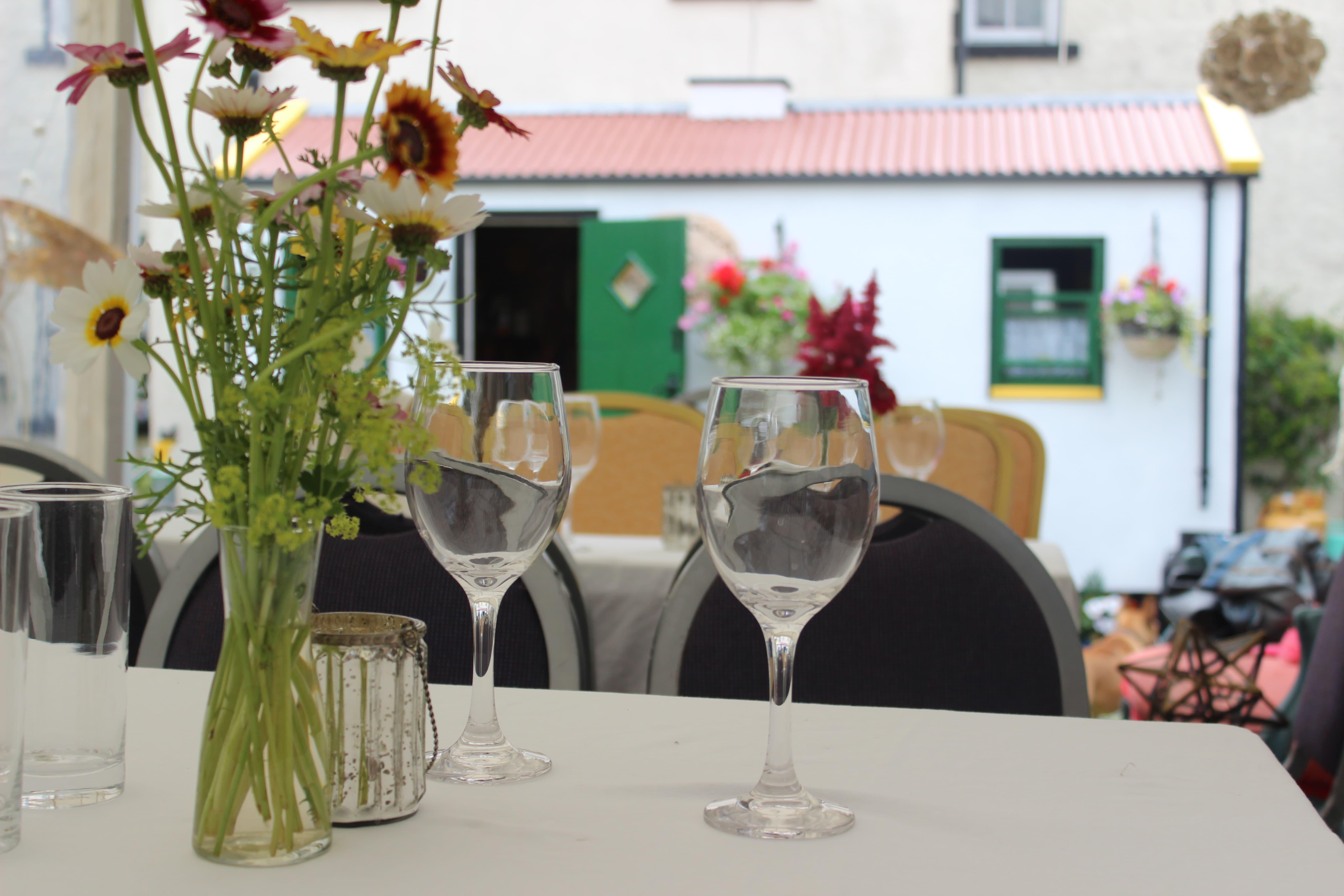 Wedding table decor with The Hidden Naggin in view