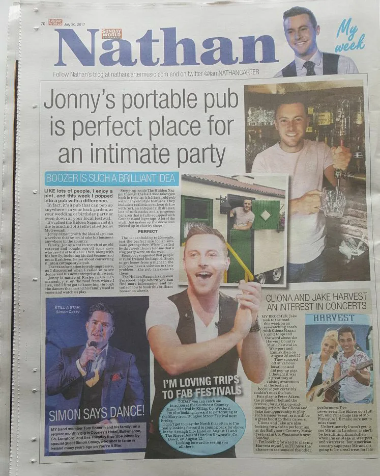 Sunday World article about The Hidden Naggin